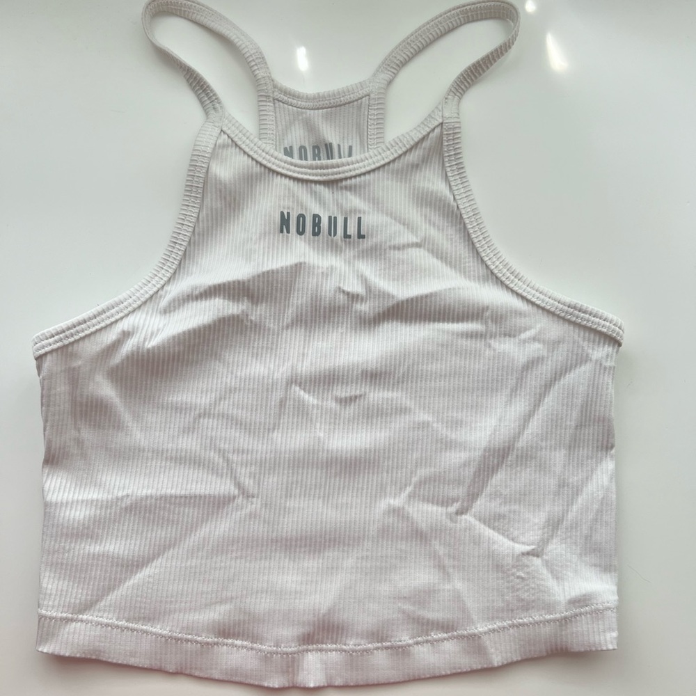 Nobull ribbed halter crop tank